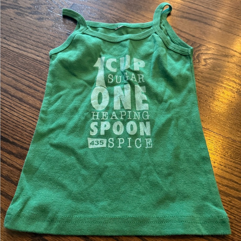 Matilda Jane Platinum  Green Sugar/Spice Graphic Kids Tank Top
